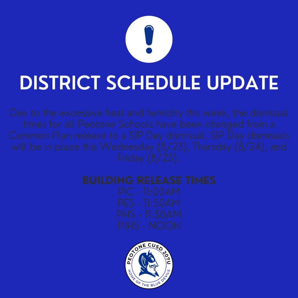 District Schedule Update